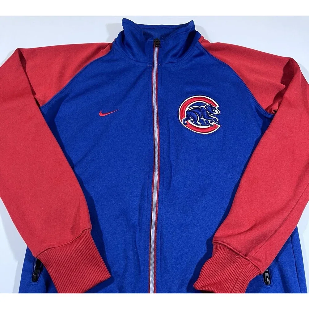 Nike Chicago Cubs Track Jacket MLB Genuine Merchandise Full Zip Youth Large - Picture 3 of 12